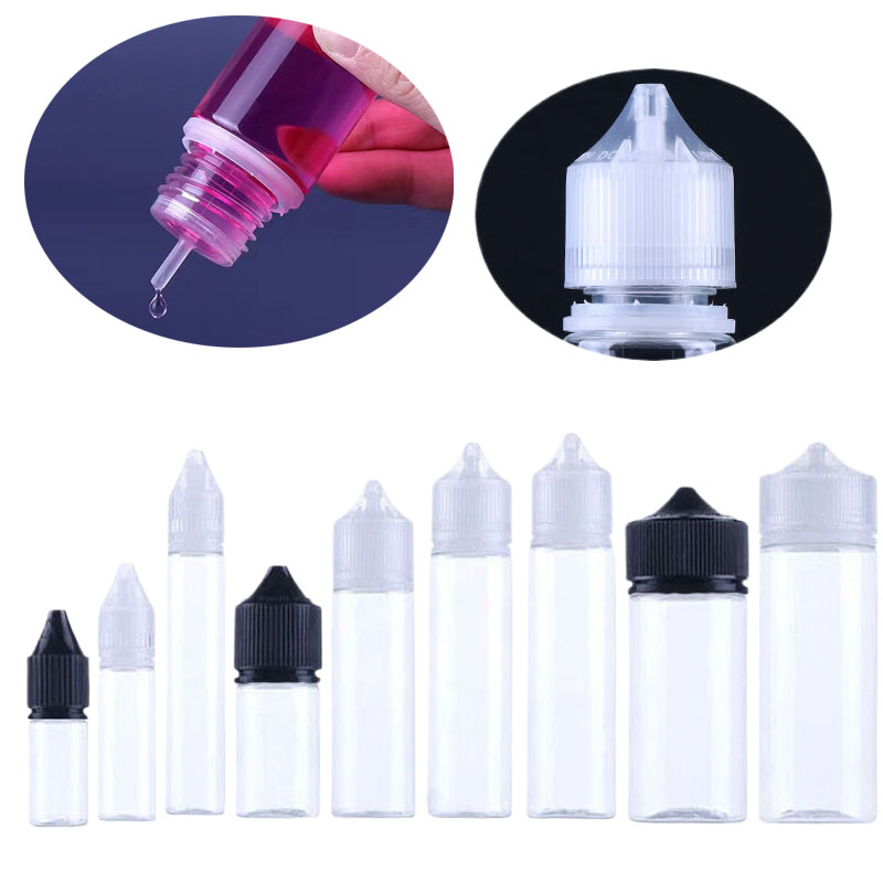 Juice Bottle Dropper - 5 uds 10/15/30/50/60/100/120ml botellas cuentagotas de