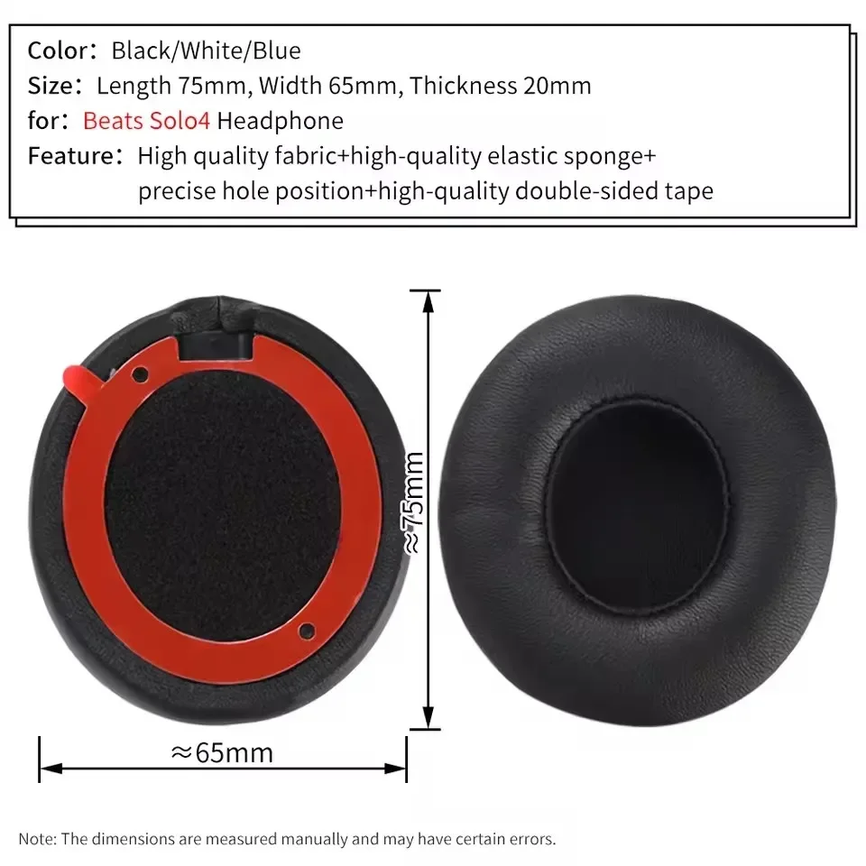 Beats Headphone Solo 4 - Almohadillas adecuadas para auriculares inalámbricos Beats